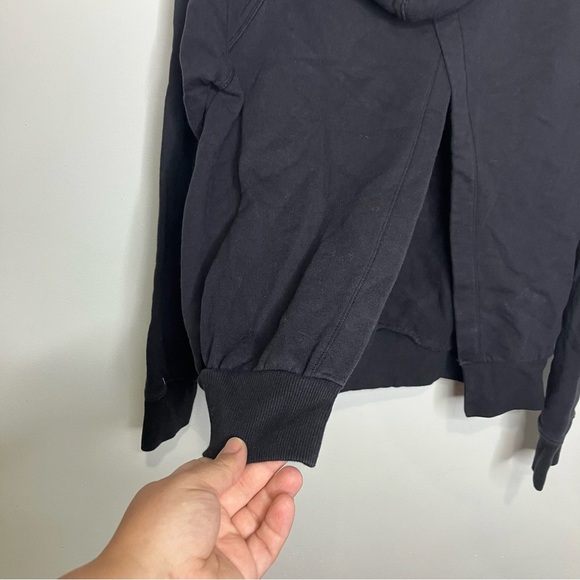 Athleta Moonrise slit back hoodie sweatshirt black womens size medium athleisure - Picture 5 of 9